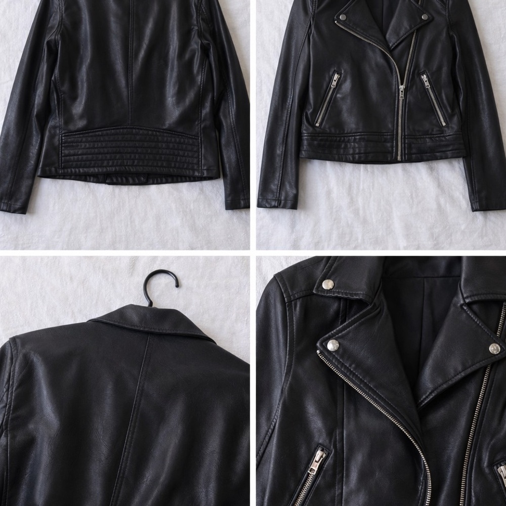 Blank NYC Black Leather Biker Jacket